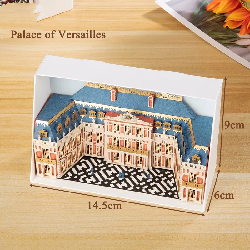 3D Paper Puzzle Kinkaku-ji Model Building Kits City Street View Neuschwanstein Jigsaw Puzzles Toys for Children Birthday Gifts