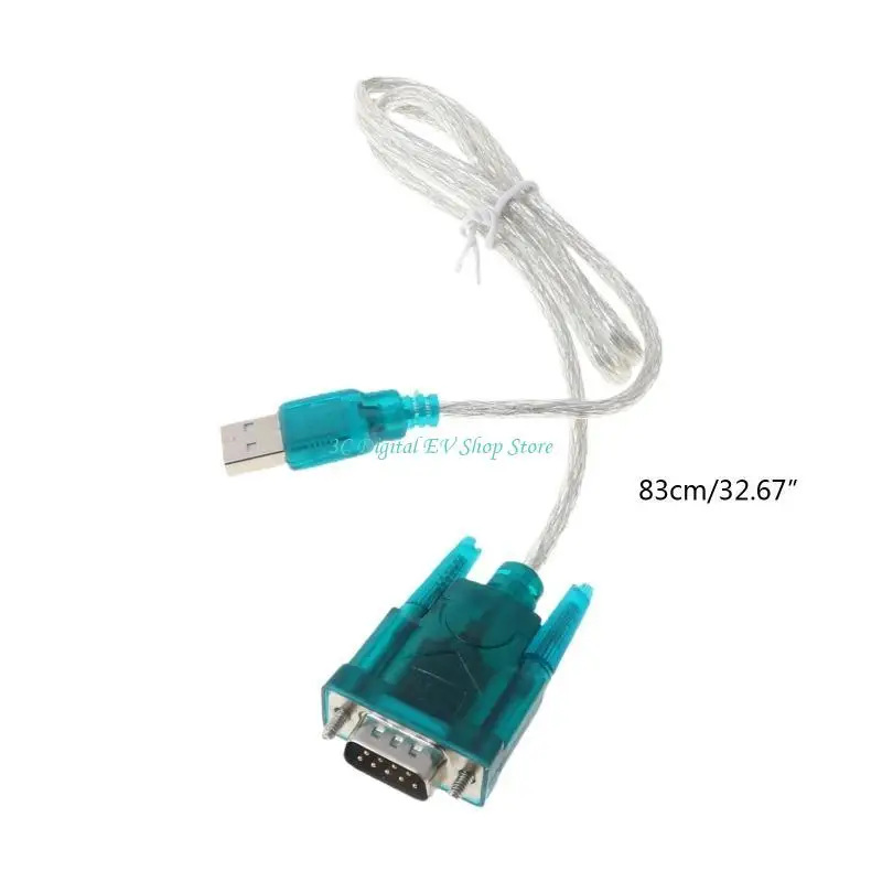 E74D Black USB auf RS232 RS-232 (DB9) Serienkabel-Standardadapter-Konverter für PC – Detail 1