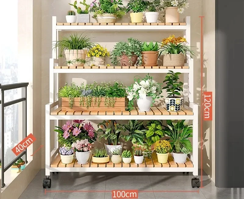 Veranda ijzeren plank plantenstandaard display patio minimalistisch duurzaam bloempothouder originaliteit Soporte Macetas balkonmeubilair