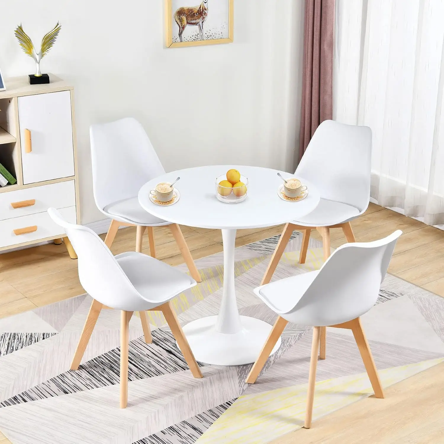 White Dining Table Modern Kitchen Table 31.5