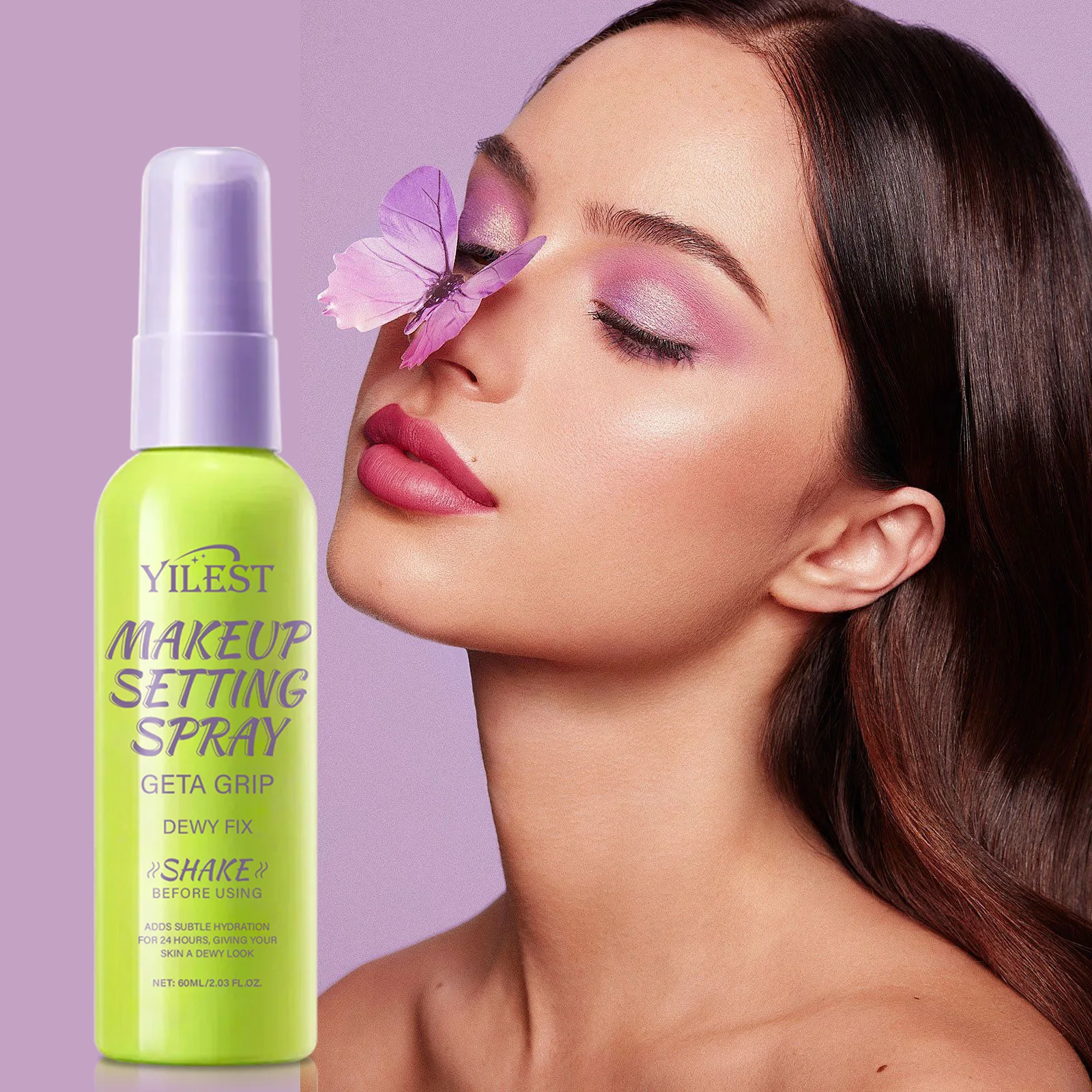 Spray fijador sin aceite para pieles grasas: control de aceite y sin brillo, uso largo de 12 horas, acabado mate, no comedógeno