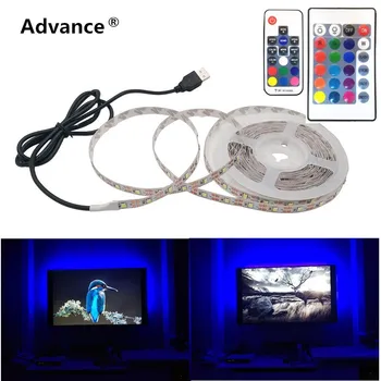 USB LED Strip 5V IP65 กันน้ํา SMD3528 50 ซม.1 M 2 M 3 M 4 M 5 M สีชมพูสีเขียวสีแดงสีฟ้าคริสต์มาสยืดหยุ่นแสงพื้นหลังทีวี
