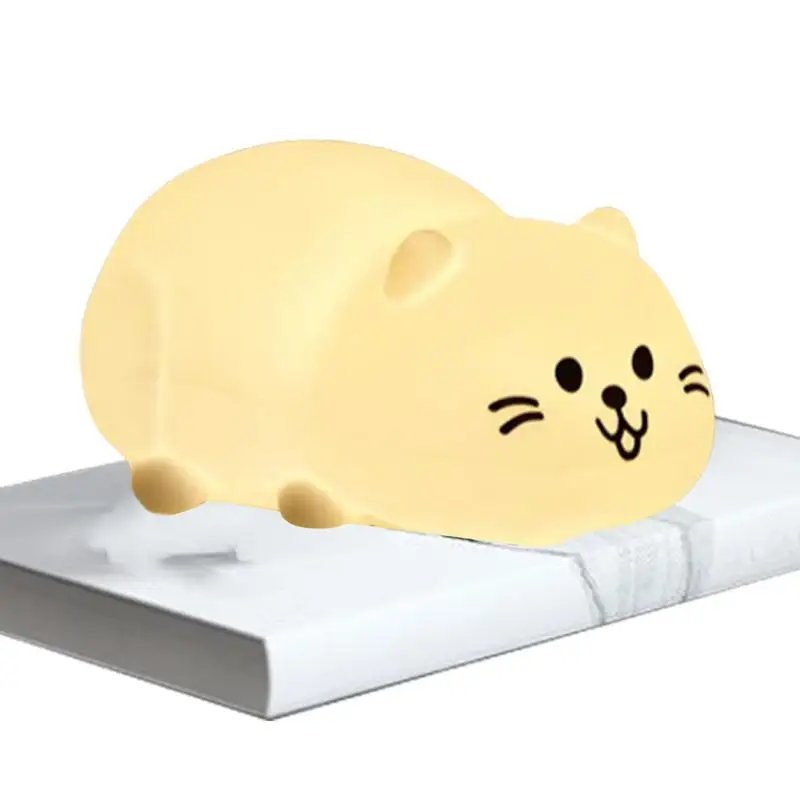 

Animal Lamp Tap Control Cat Nightstand Lamp Cute 3-Level Dimmable Rechargeable Light For Home Decor Study Desk Bedroom Playroom