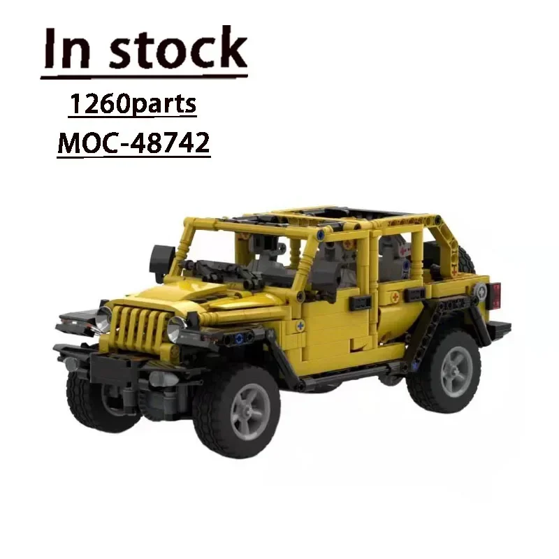 MOC-48742 Static Edition Jeep Assembly Splicing Building Block Model 1260 Parts Building Block Adult Kids Birthday Toy Gift