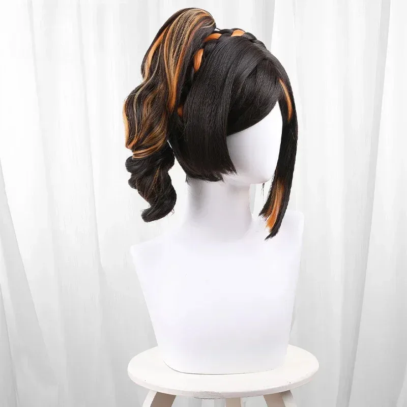 

Парик CyChiori Game Genshin Impact, парик для косплея, женские милые каштановые волосы Inazuma, модельер, бесплатная кепка