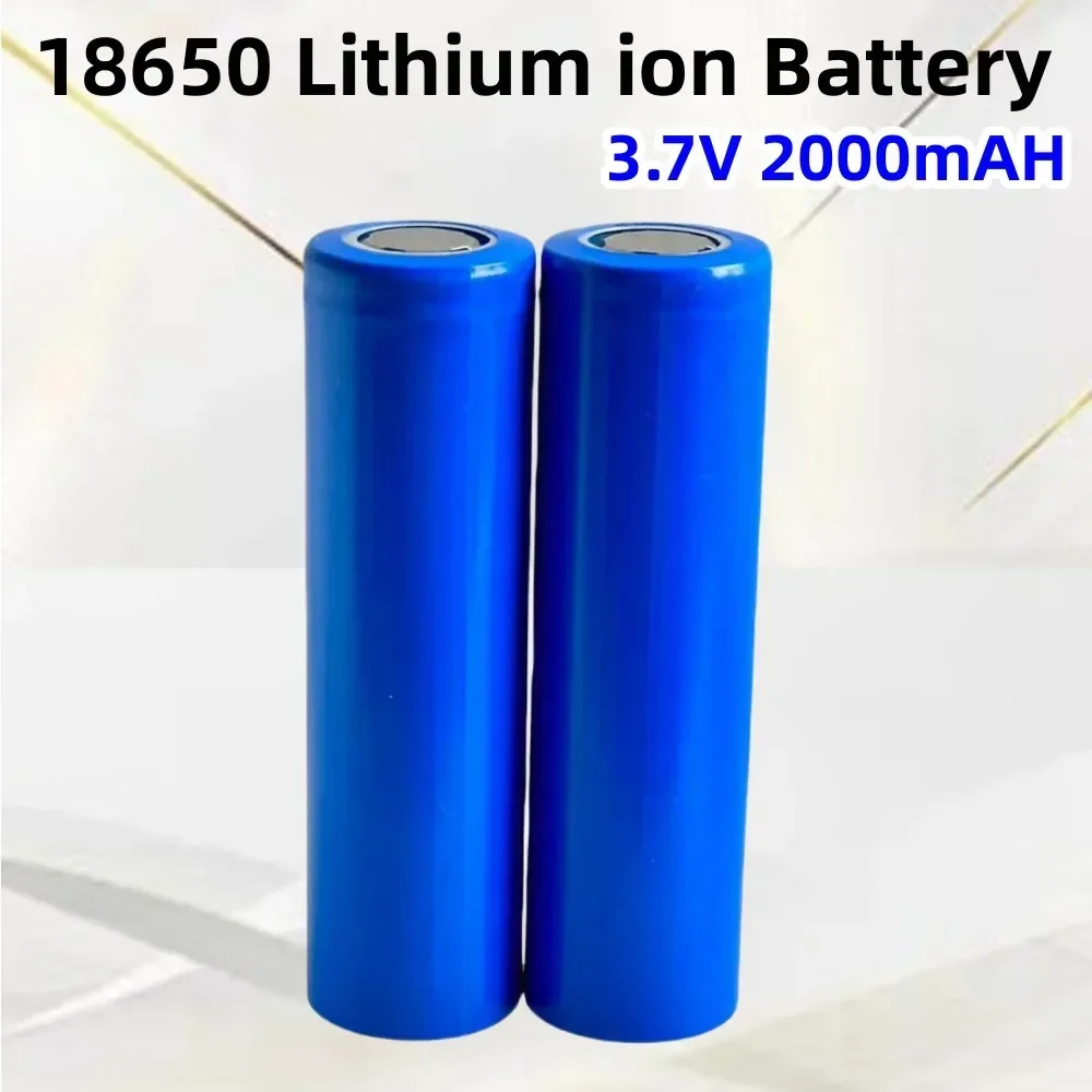 18650 3.7V 2000mAh Rechargeable Battery + Charger (1-10 Pcs)