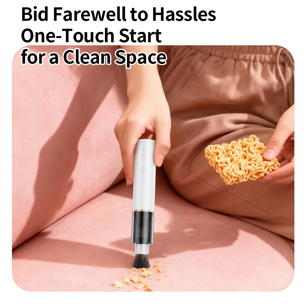 Vacuum Cleaner for Long-Lasting Cleaning, Small Handheld Vacuum Cleaner, Wireless Desktop Portable Coffee Grounds Vacuum Cleaner