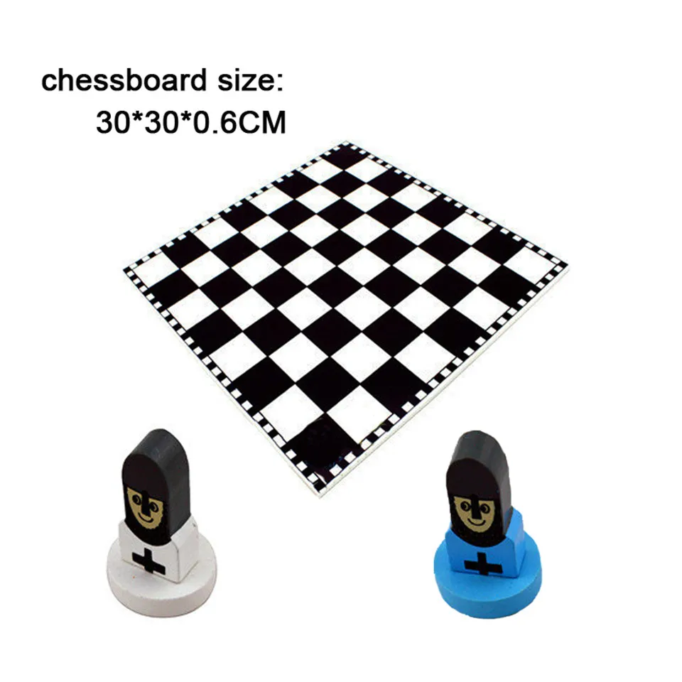 BSTFAMLY Chessman Wooden Chess Set Game of International Chess Folding Chessboard and Chess Pieces Souptoy Toy Birthday Gift I33