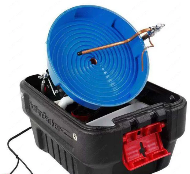 Archimedes inclined spiral vortex rotating disc, cochlear flow gold panning  mixing cylinder washing and dressing machine