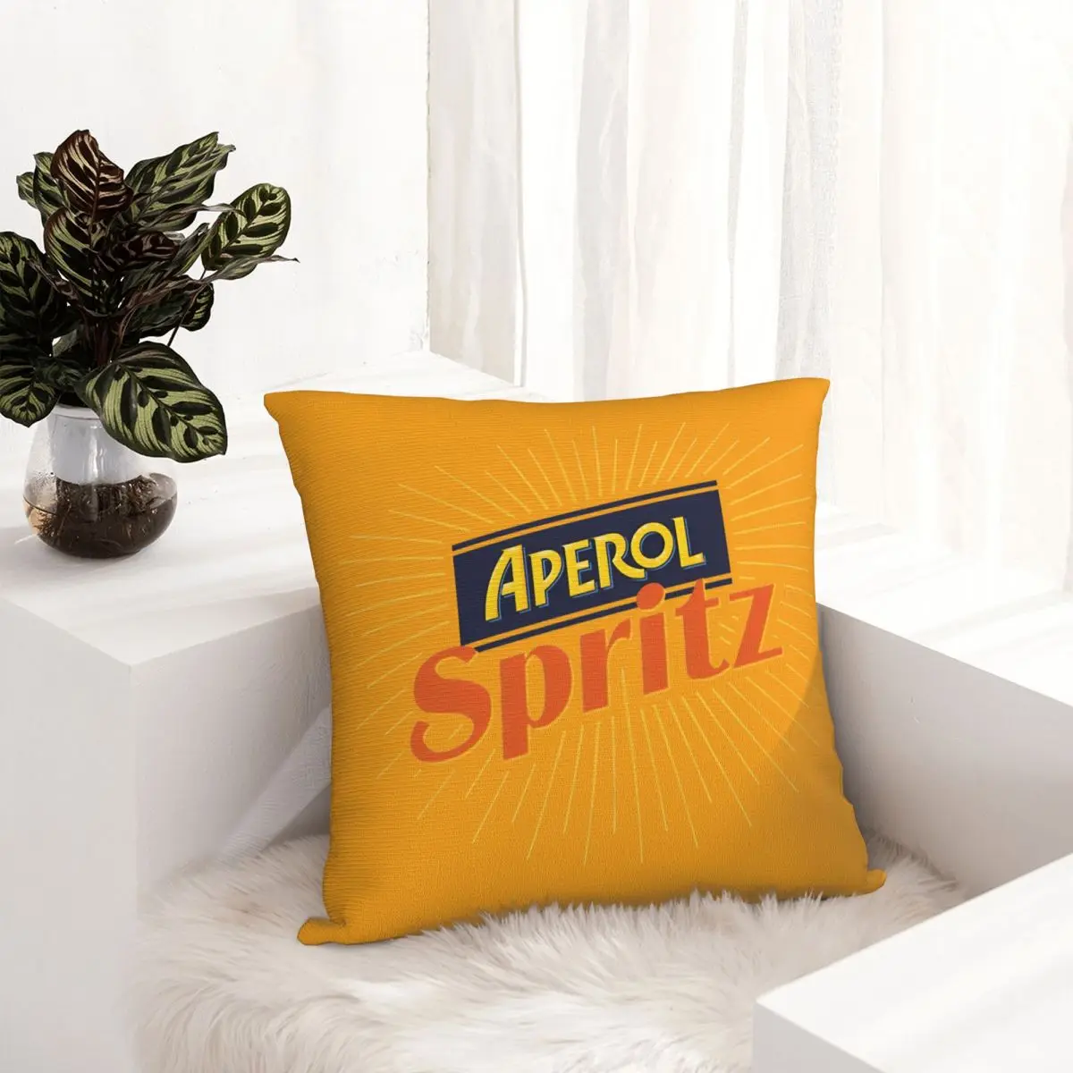 Aperols Spritz federa stampa fronte-retro fodera per cuscino in poliestere fodera per cuscino regalo Home Square 45*45cm