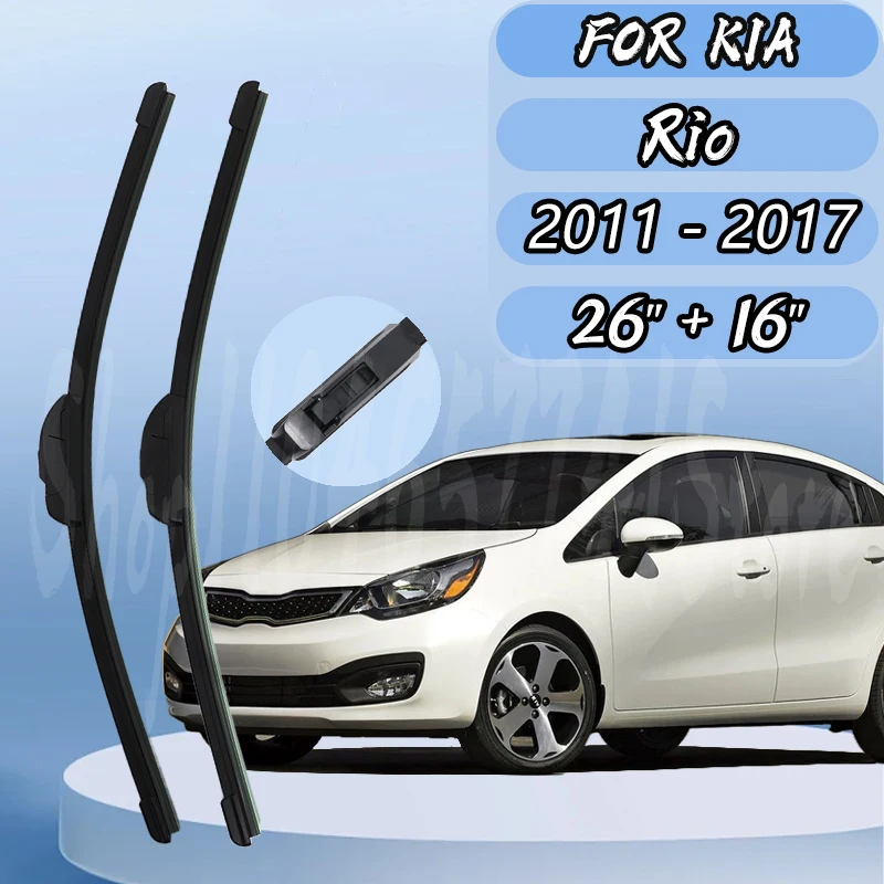 

Car Wiper Blades For KIA Rio 2011 2012 2013 2014 2015 2016 2017 Windshield Windscreen Front Window Blades 26"16" Car Accessories