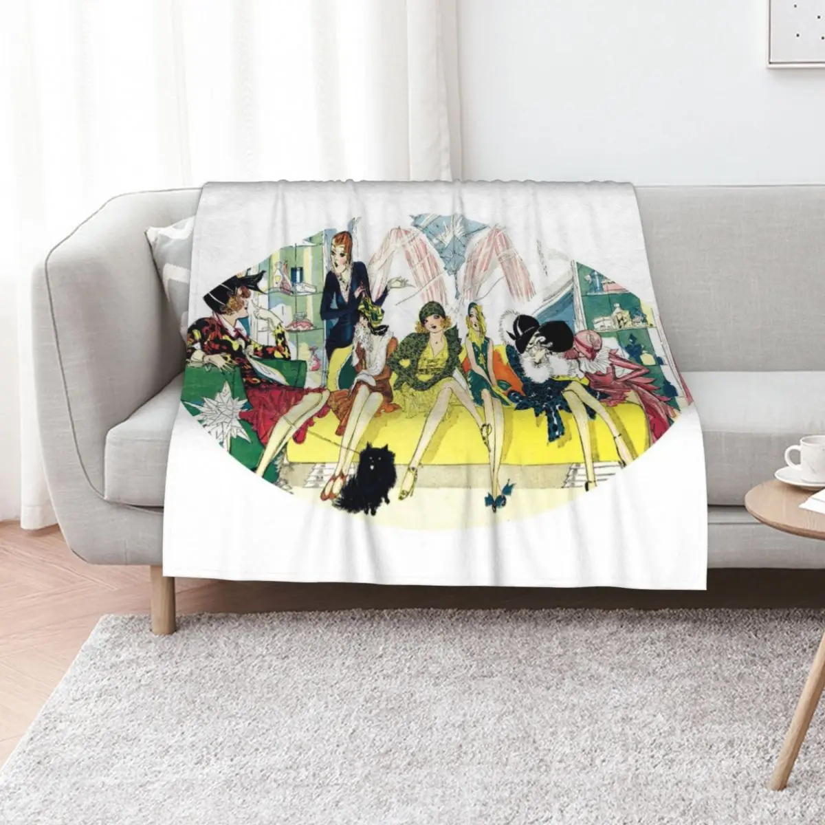 

Flappers Shopping by Nell Brinkley HD Throw Blanket For Baby Decorative Beds Decorative Sofas cosplay anime Blankets