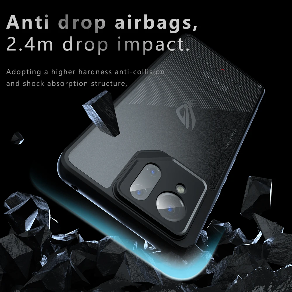 Airbag Super Protection Soft TPU+PC Clear Matte Back Cover For ASUS ROG Phone 9 Pro Phone9 Pro 5G Phone Case