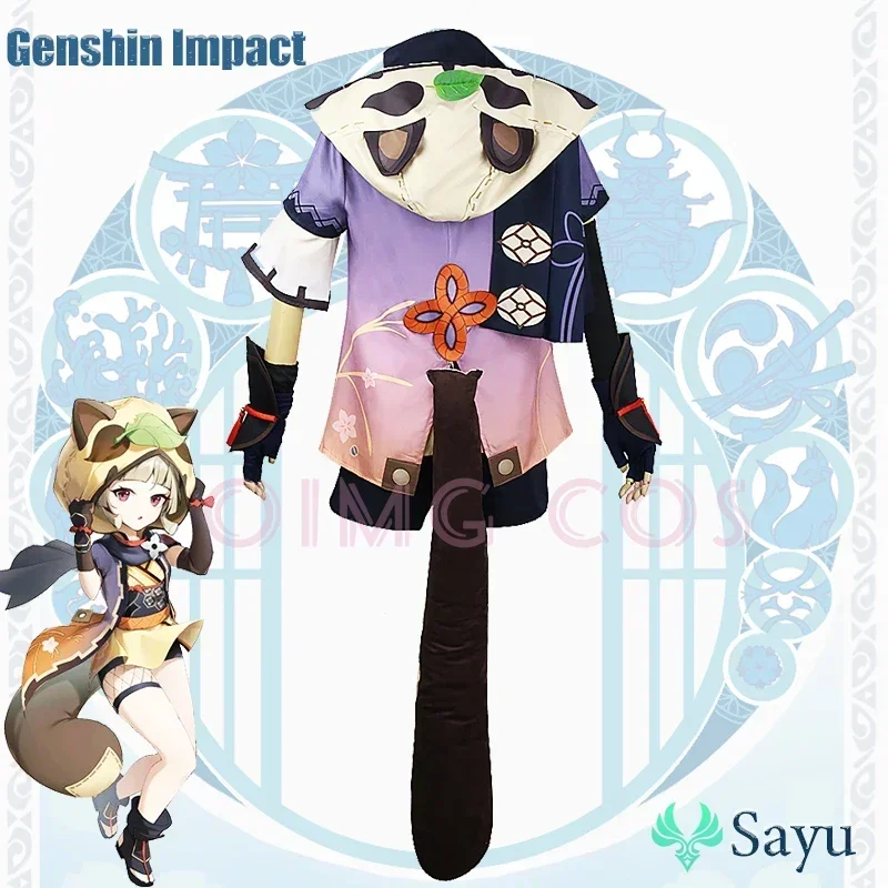 Genshin Impact Sayu Cosplay Costume Adult Carnival Uniform  Anime Halloween Party Costumes Masquerade Women Game