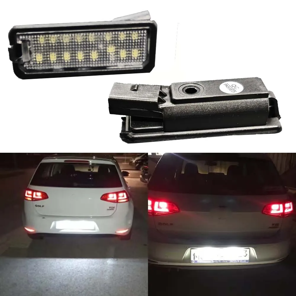 Para Seat Altea Exeo Exeo ST Seat Ibiza IV V Seat Leon ST/Toledo IV luces LED blancas para matrícula con Canbus 2 piezas