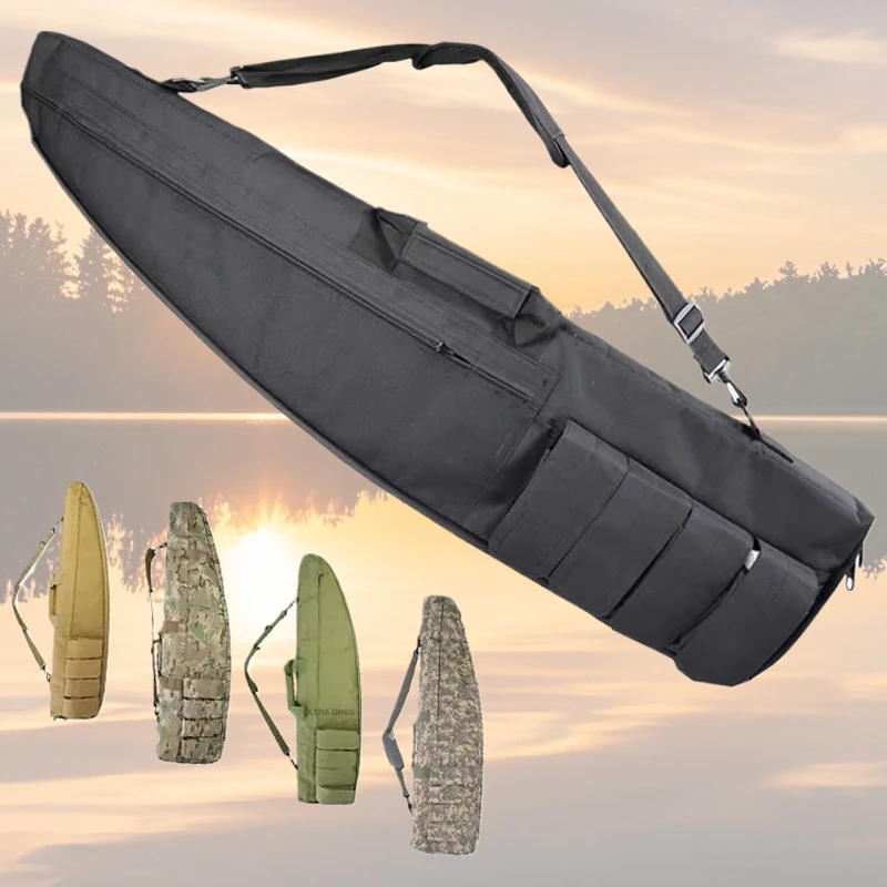

Tactical Rifle Bag Outdoor Shotgun Backpack w/ Padded Shoulder Strap Hunting Shooting Range Combat Training Backpack