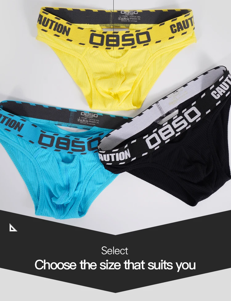 Calzoncillos de algodón para hombre, sexy, con diseño hueco, cintura baja, cinturilla con estampado de advertencia, transpirables, con bolsa 3D acanalada, bragas de verano