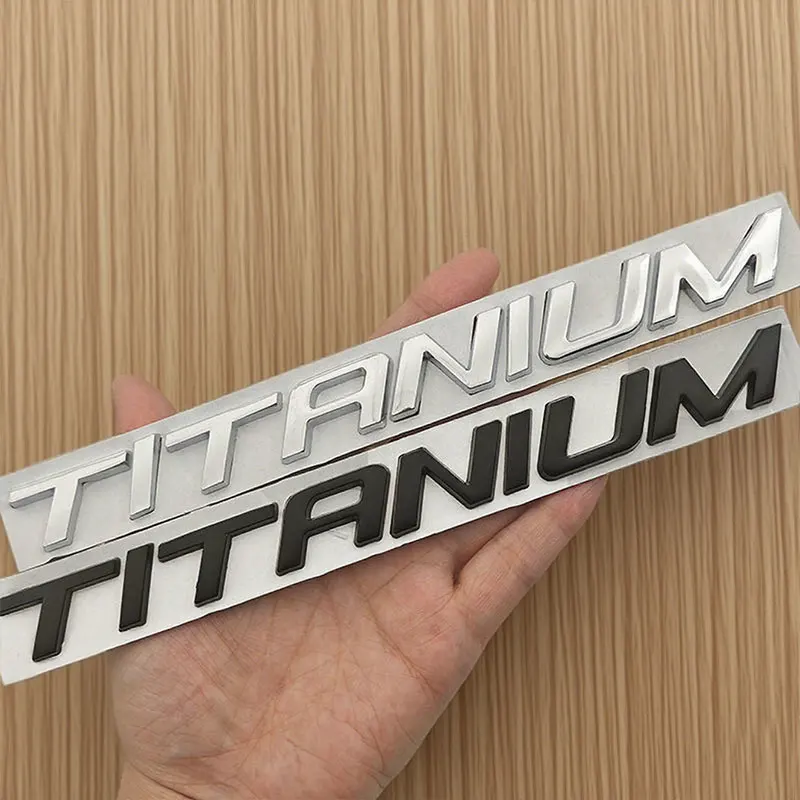 

3d Metal Letters Logo Emblem Car Rear Trunk Sticker Badge for TITANIUM Mondeo Mkv Kuga Ecosport Accessories