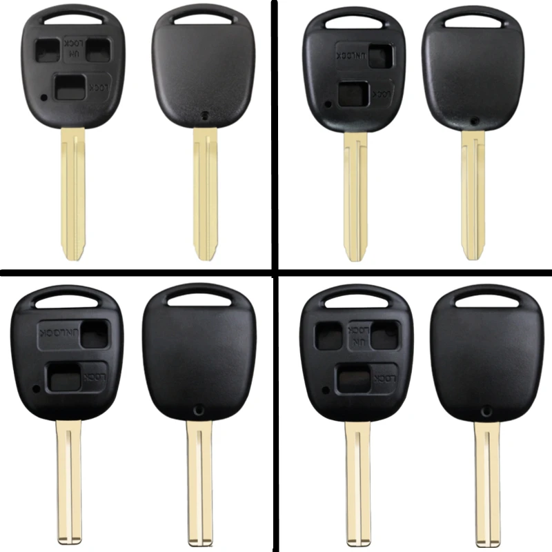 XIEAILI OEM 10Pcs 2/3Taste Ersatz Schlüssel Fall Remote Key Shell Für Toyota Camry Corolla RAV4 Für Lexus ES300 LX470 SC300