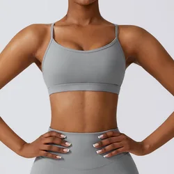 Women Workout Sports Underwear High Support Sports Top Push Up Yoga Bra Gym Crop Top Fitness Bra Running Brassiere Sportswear