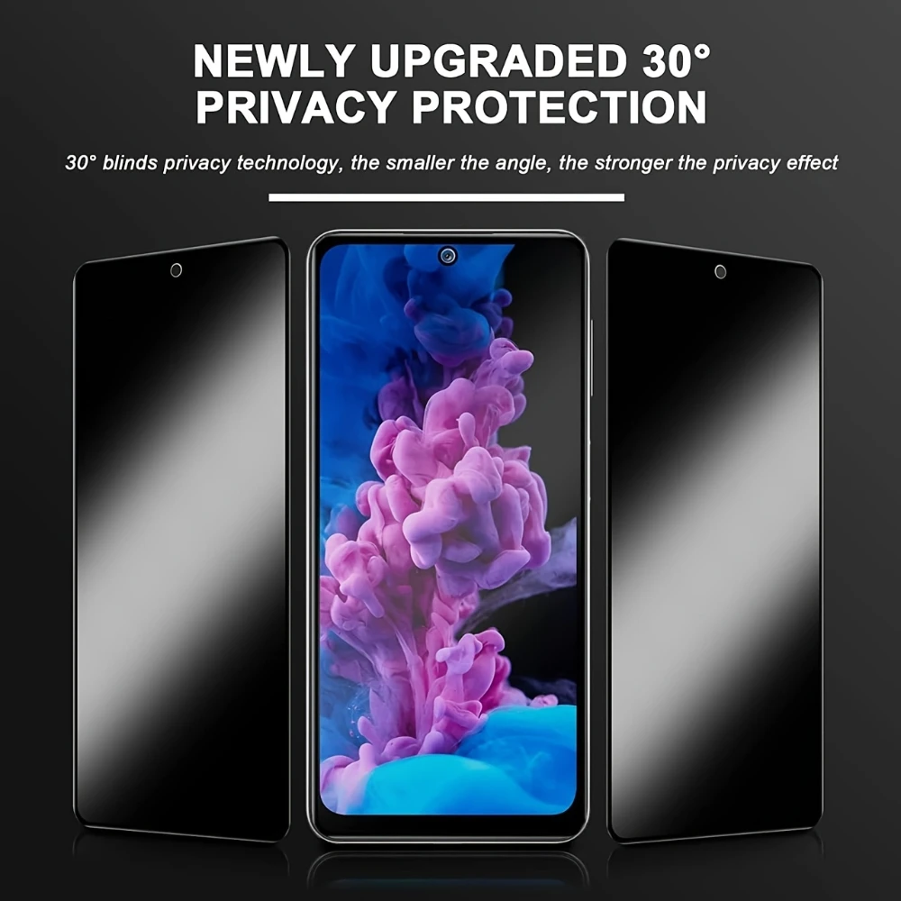 NEW 3Pcs Privacy Tempered Glass Screen Protectors for The for Samsung Galaxy S26 S25 S24 Series, Fingerprint Unlock Support