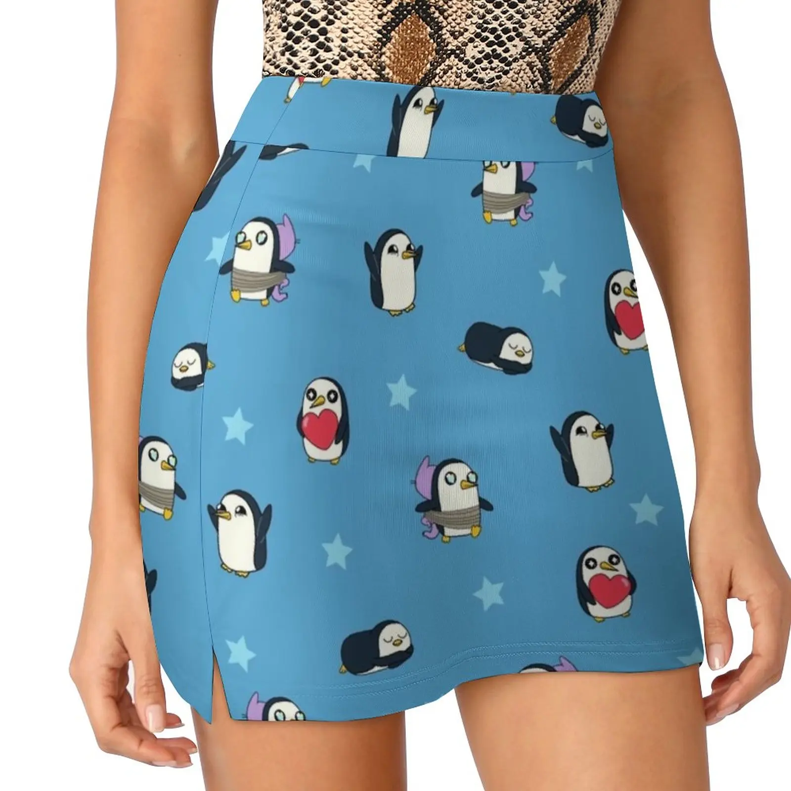 Gunter Pattern ( Blue ) Skirts Woman Fashion 2022 Pant Skirt Mini Skirts Office Short Skirt Adventure Time Adventure Time