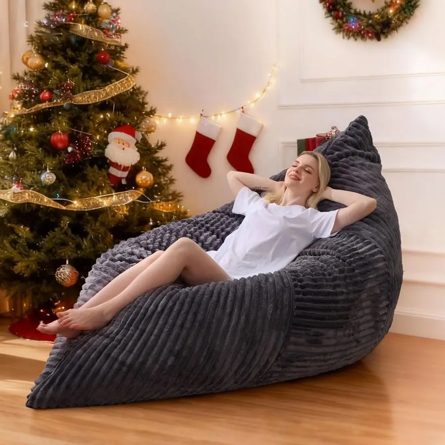 

in 1 Bean Bag Chair, Giant Bean Bag Chairs for Adults, Convertible Beanbag Chair with Removable Cover, Memory Foam Floor Cushion