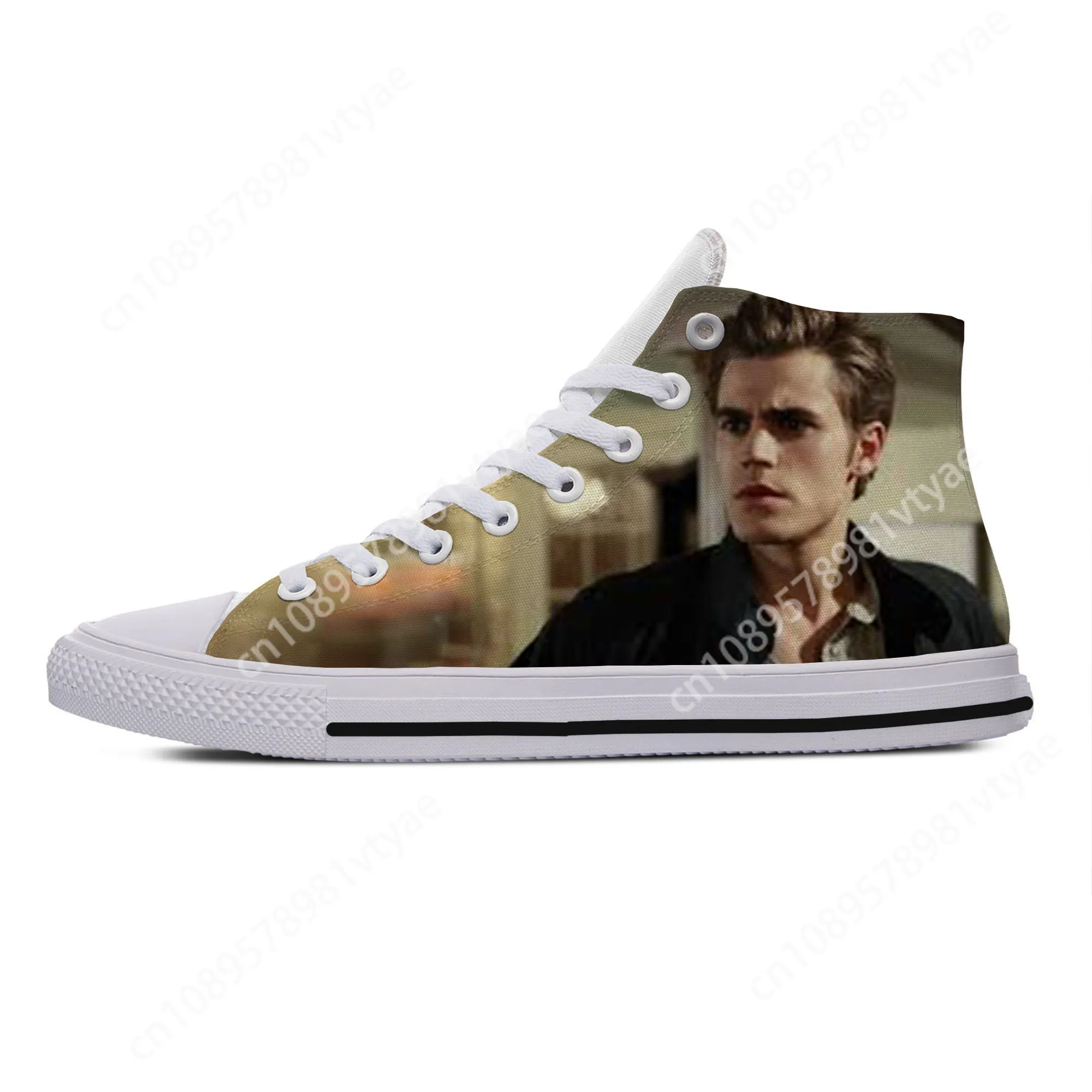 Hot Fashion Summer High Quality Sneakers Handiness Casual Shoes Men Women The Vampire Diaries Paul Wesley High Top Board Shoes