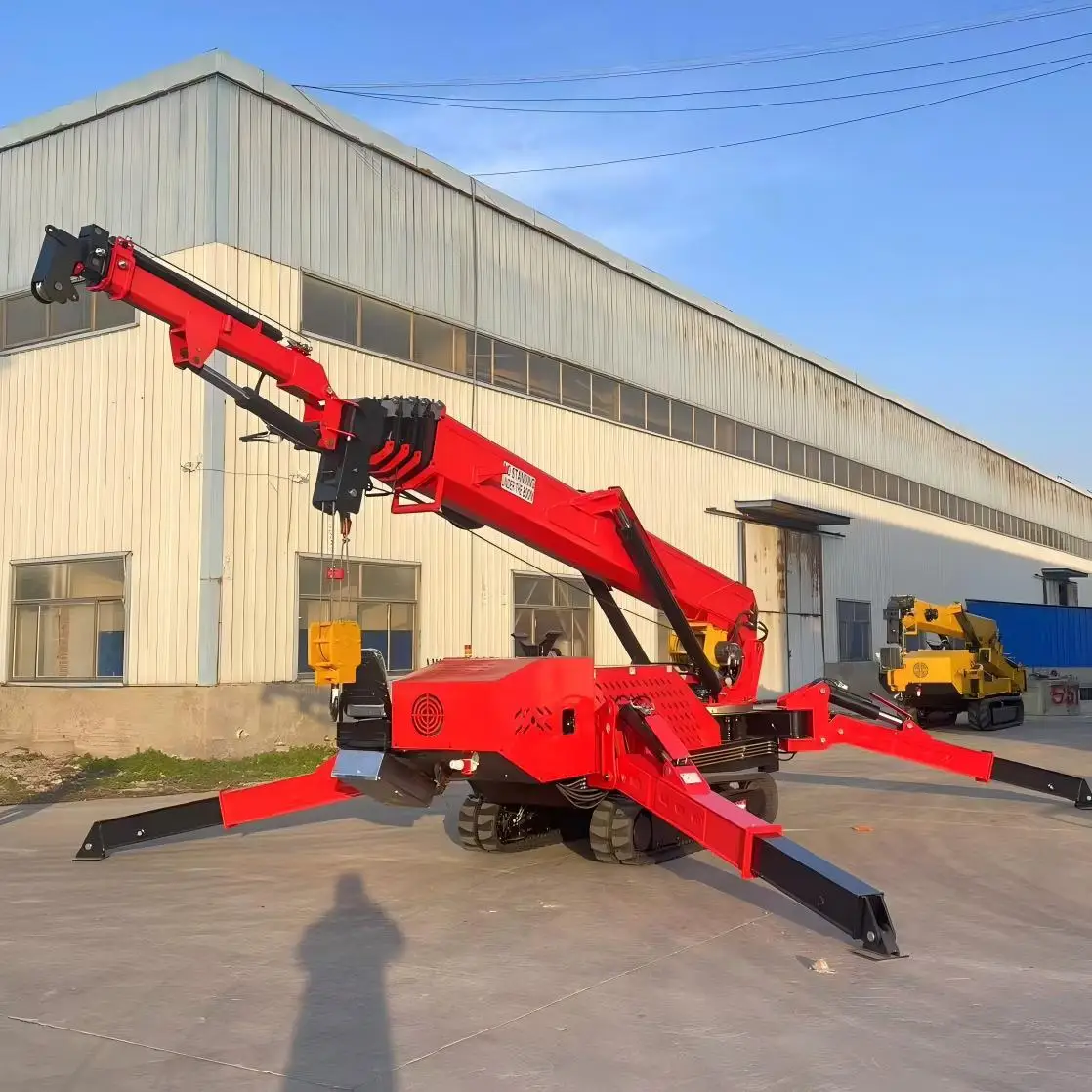 Ensuring Smooth Lifting 3-16Ton Compact Spider Crane with Variable Frequency Drive and Remote Monitoring System