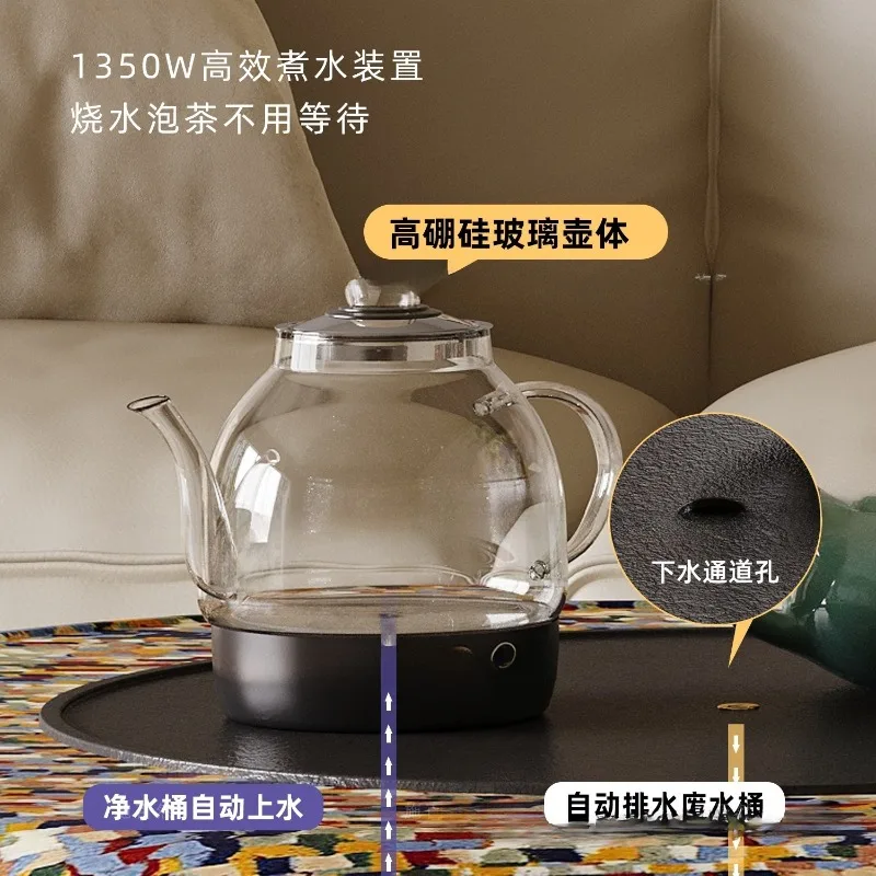 g room mobile tea table with kettle integrated balcony small tea table small apartment coffee table household solid wood