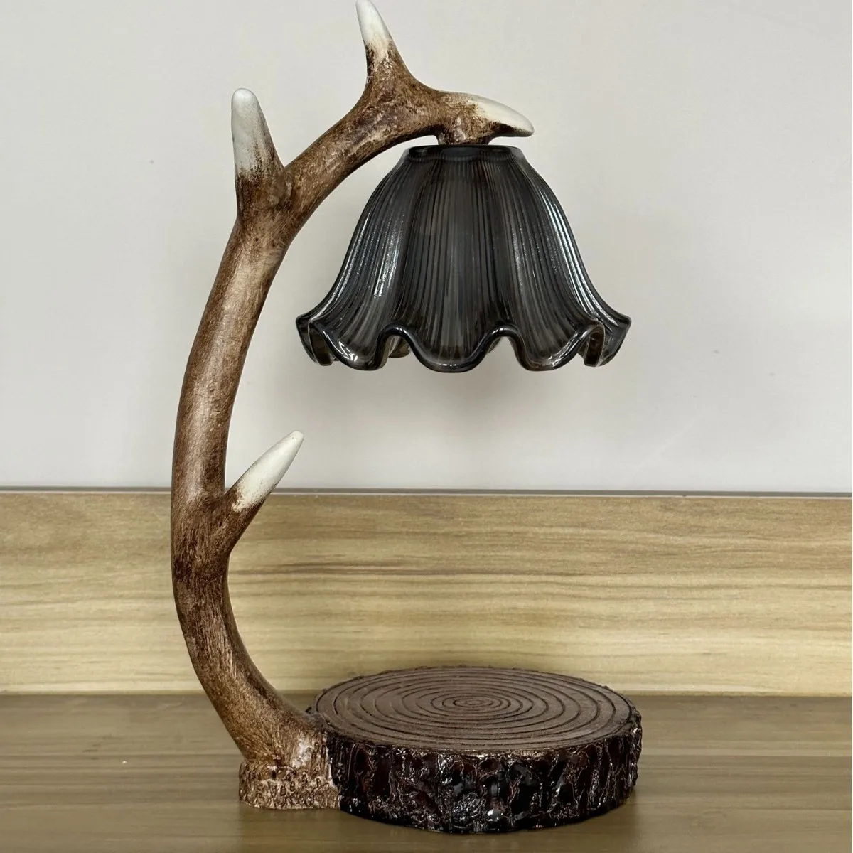 Stepless Dimming Retro Antler Aromatherapy Lamp, Plug-in Romantic Desktop Candle Light