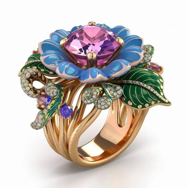 New jewelry, exquisite decoration, fashionable butterfly pattern women's ring image 5