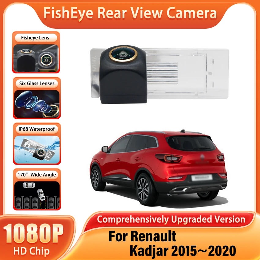 

170 ° Камера заднего вида для Renault Scenic 4 IV 2016 ~ 2019 2020 CCD ночного видения Резервная камера заднего вида для парковки Золотой объектив «рыбий глаз»
