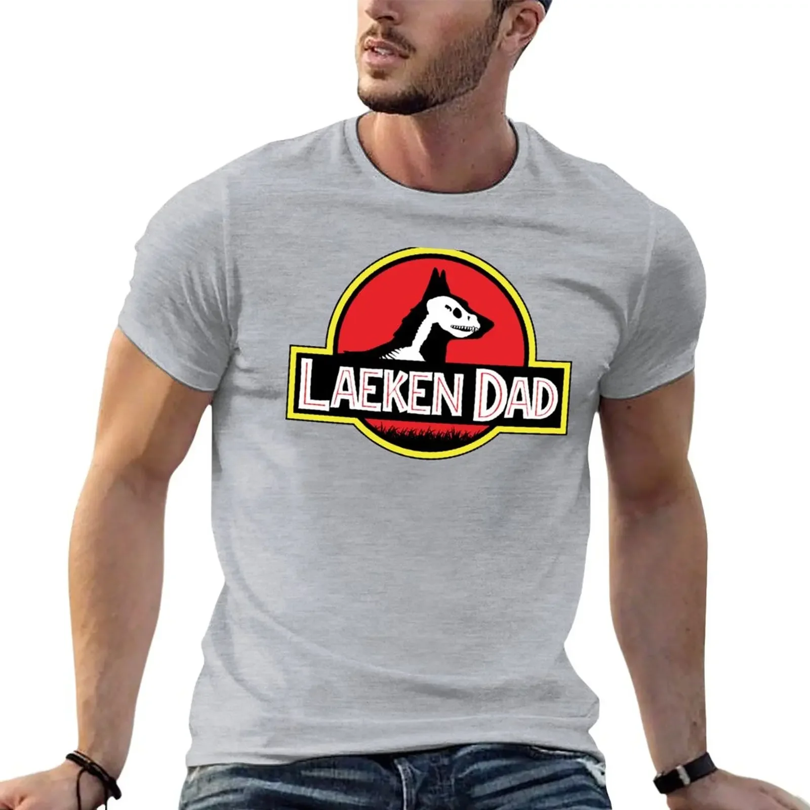 

(For Bright Background) Jurassic Belgian Laekenois Dad T-Shirt plain mens clothes