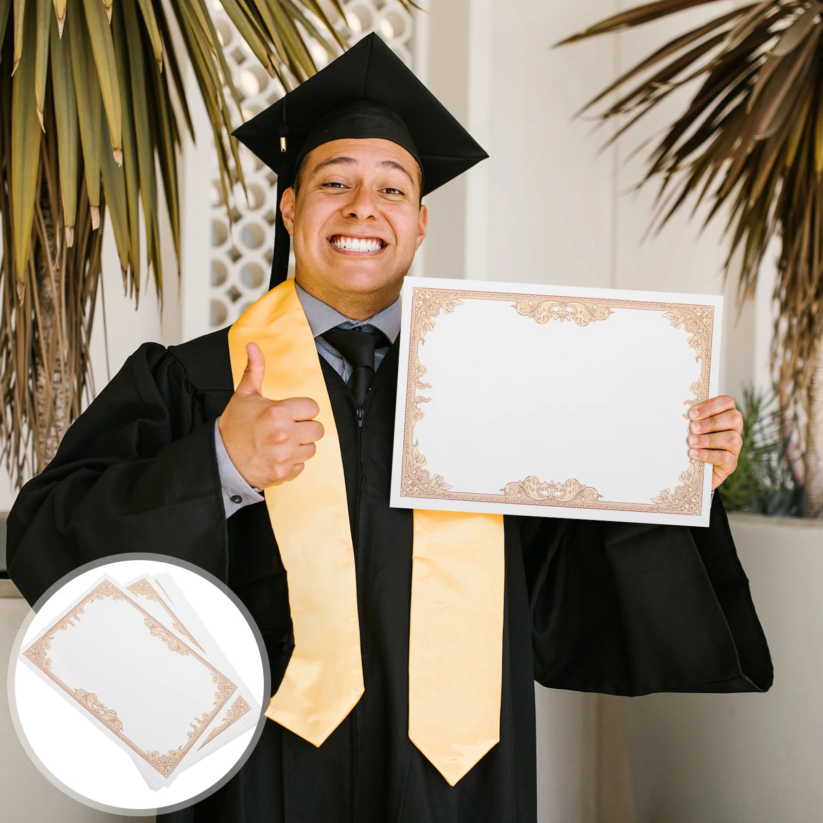 

30Pcs Certificate Inner Paper Printable Blank Diploma Certificate Paper for Award Graduation Employee Recognition School