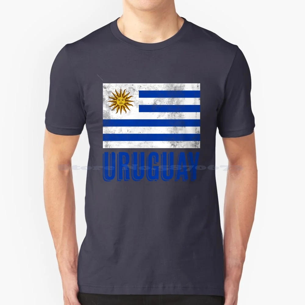 Flag Of Uruguay T Shirt 100% Cotton Tee Flag Eastern Republic Of Uruguay República Del Uruguay Pabellón Nacional Sun Of May