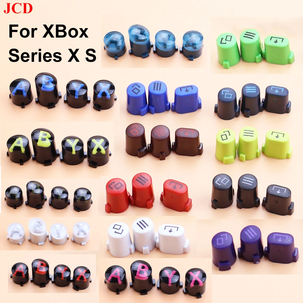 JCD Multi-Color Replacement Button Kit For Xbox Series X/S - 1Set ABXY Controller Accessories  Share Menu Buttons
