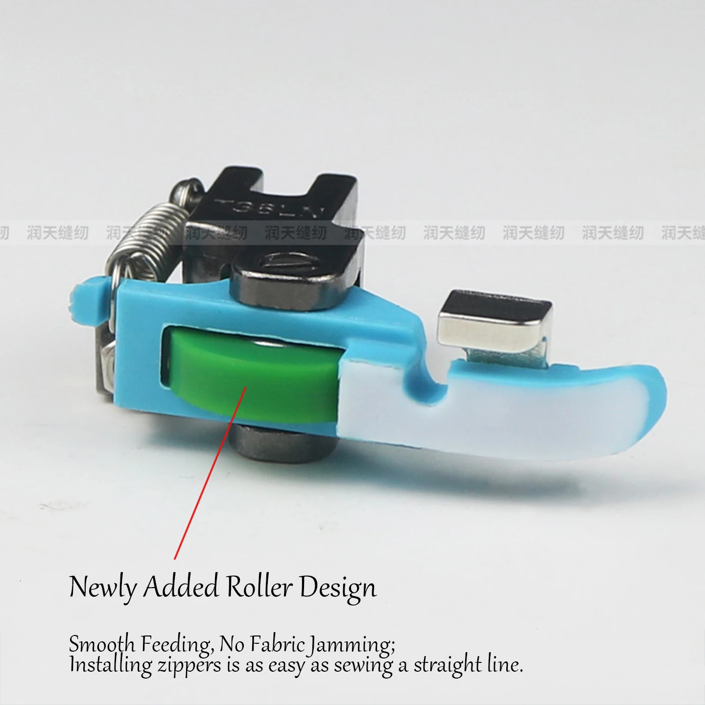 Universal Invisible Zipper Foot T36LN Width Adjustable Slot Design Roller Drive Presser Foot for Industrial & Computerized Lock