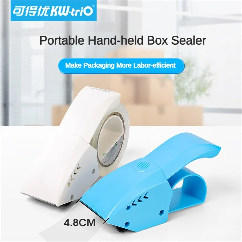 Imagem -04 - Kw-trio Plastic Paper Box Tape Dispenser Anti Reversão Fita Transparente 48 mm Largura Roller Tape Material de Escritório Desk Acessórios