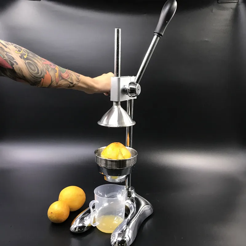 Manual juicer stainless steel orange press home juice press rotary pomegranate lemon squeezer