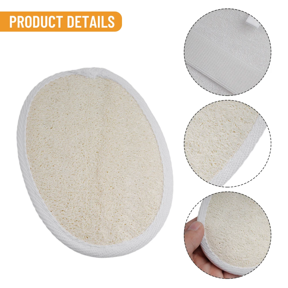 Soft and Gentle Exfoliating Shower Scrub, Natural Loofah Sponge Pads, Deeply Cleanses Skin and Removes Impurities