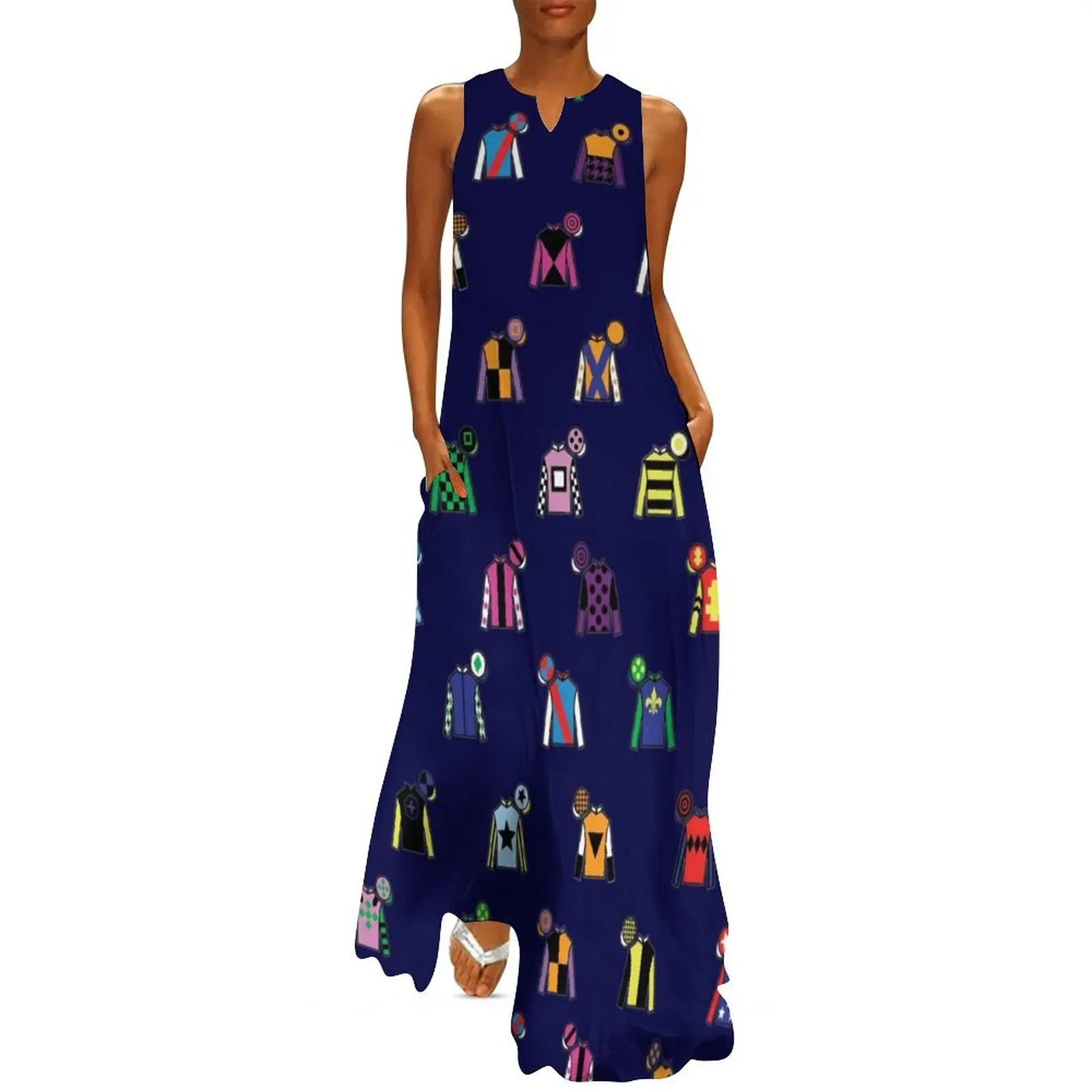 

Horse Racing Colorful Jockey Silk Print Long Dress Dance dresses dress women summer 2025 long dresses for women Dress