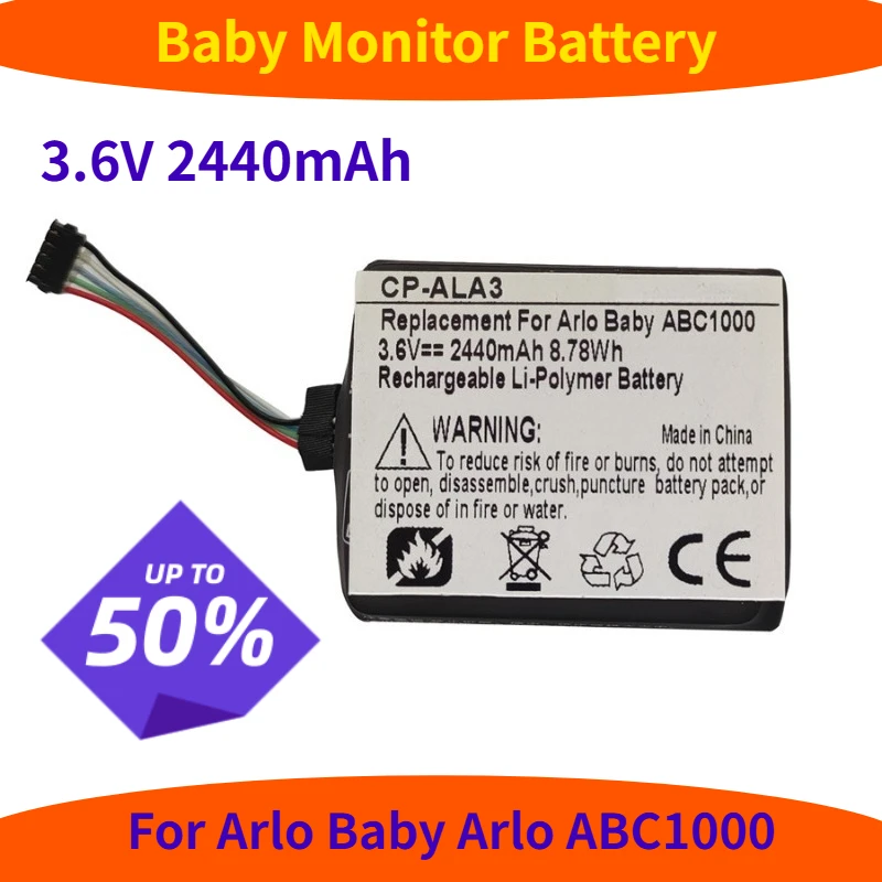 

3.6V 2440mAh Baby Monitor Battery A-3 for Arlo Baby Arlo ABC1000