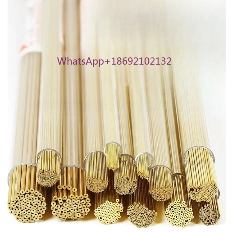 WEDM  Electrode Tube Single Hole Brass Tube 0.5/0.6/0.7/0.8/1.0/1.2/1.5mm*600mm Length for EDM Drilling Machine 100PCS