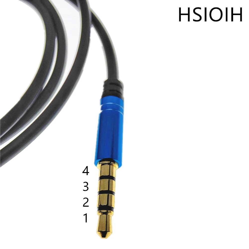 4 Pole Jack 3.5 to 3.5mm Audio Cable Male to Male Stereo Aux Cable for Car Headphone Speaker 3.5mm Aux Cable 1M 2M 3M