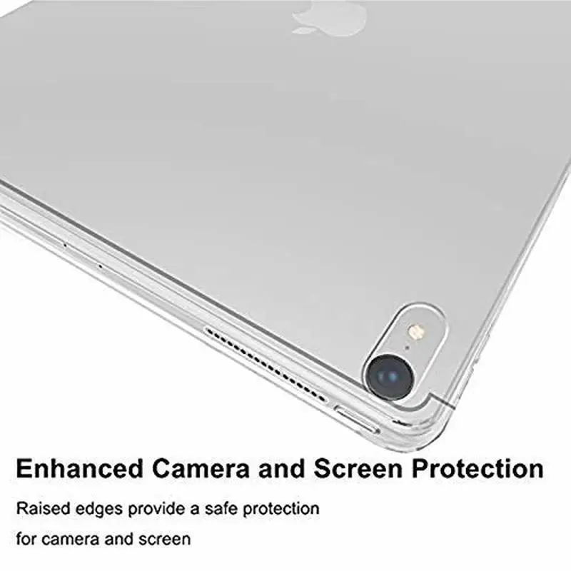 Funda de TPU suave para iPad Pro 12,9, cubierta trasera delgada transparente para iPad 12,9, 2018, 2015, 2017, 2020/2021, A1876, A1895, A1670, A1584, A1652