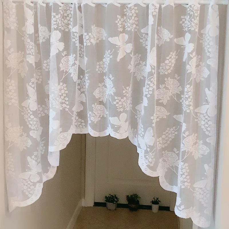 

1 pcs Lace Window Screen Curtain Partition Door Curtain Curtain Fabric cortinas para dormitorio lace curtain