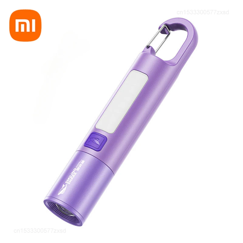 Xiaomi Portable LED Flashlights USB Rechargeable with Hook Zoomable Torch Outdoor Camping Hiking Long-range Emergency Lantern