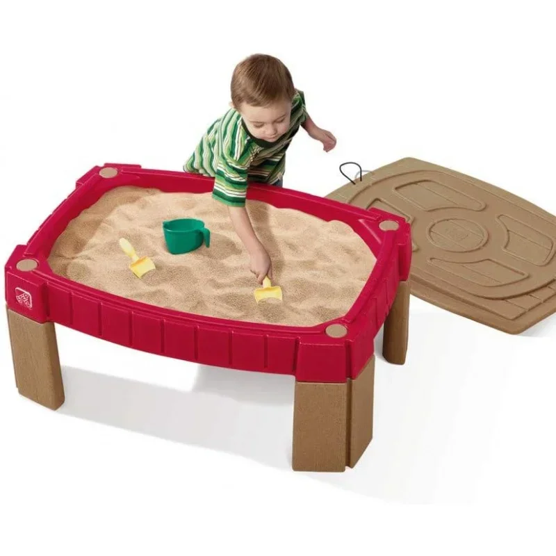 Naturally Playful Sand Table, Kids Sand Activity Sensory Table, 5 Piece Accessory Kit, Toddler Summer Toys, 2  Years Ol