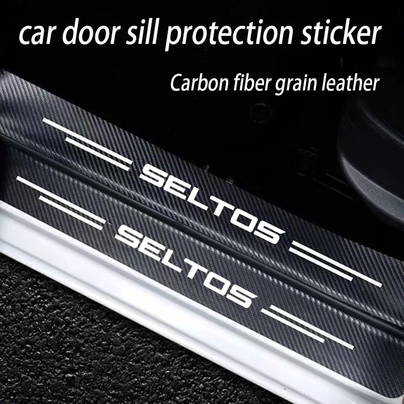 Car Stickers Door Edge Protector Universal Door Sill Sticker Anti Scratch Transparent Film Protection For KIA seltos Accessories